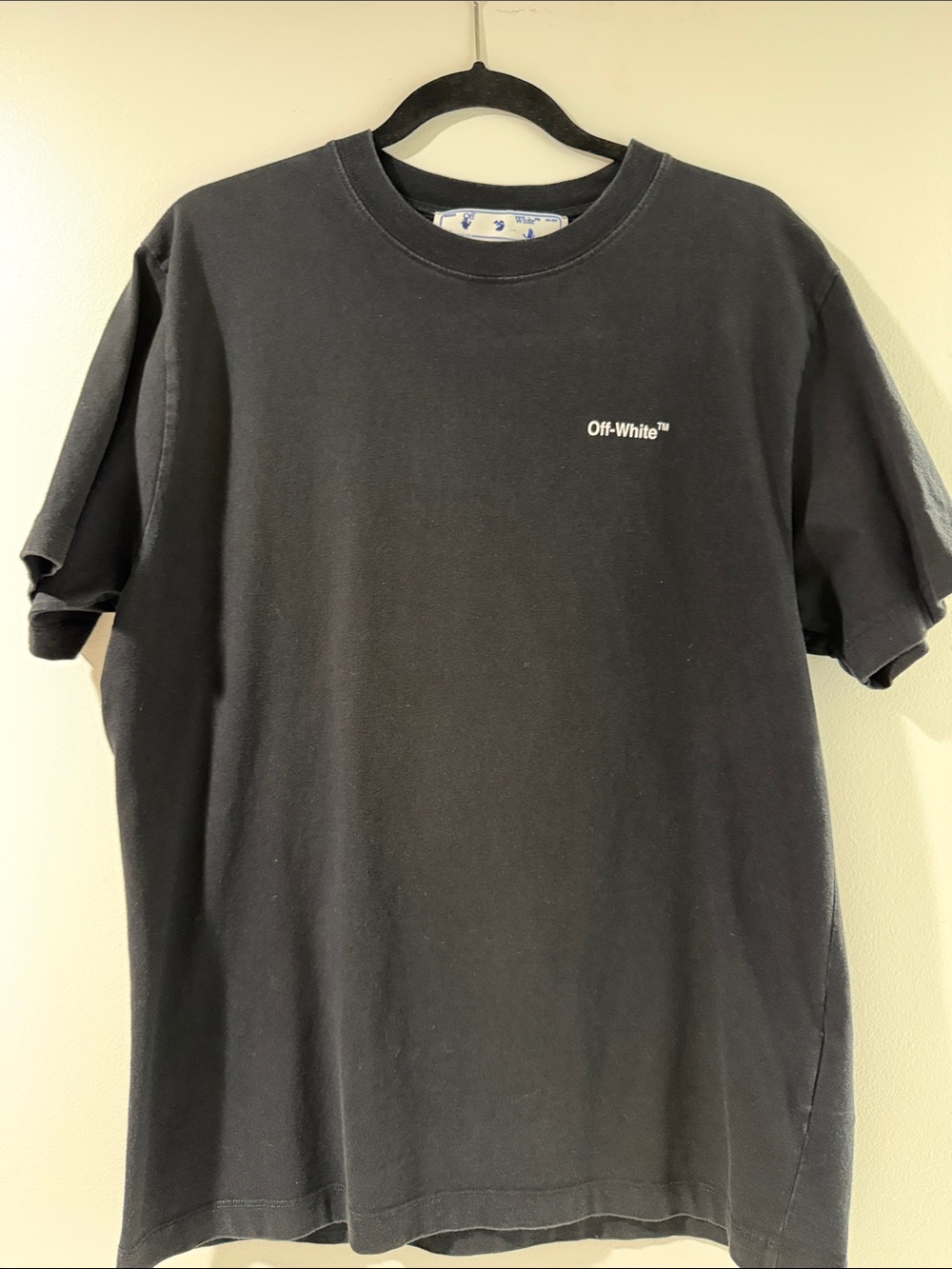 Off-White Black Short Sleeve Logo Tee